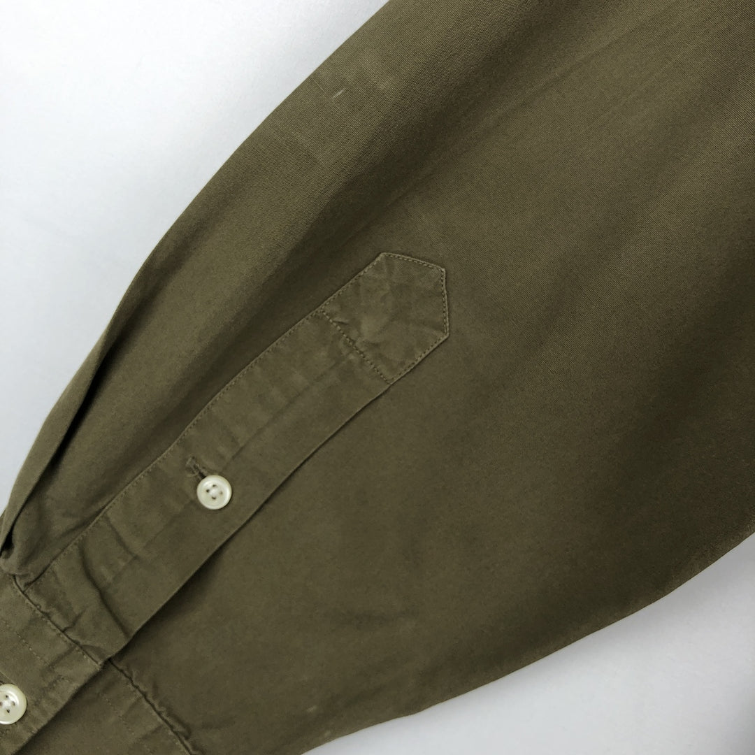 Ralph Lauren Classic Fit Long Sleeve Button Down Shirt Men's M cotton Khaki type Vintage Second Hand