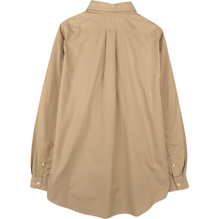 Ralph Lauren Classic Fit Long Sleeve Button Down Shirt Men's XL cotton beige type brown Vintage Second Hand