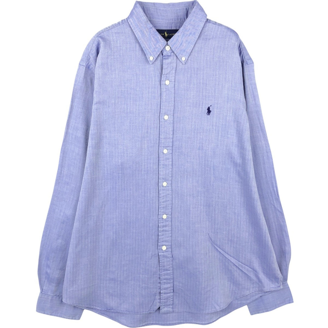 Ralph Lauren long sleeve button down shirt, men's XL size unclear Blue type light blue Vintage Second Hand