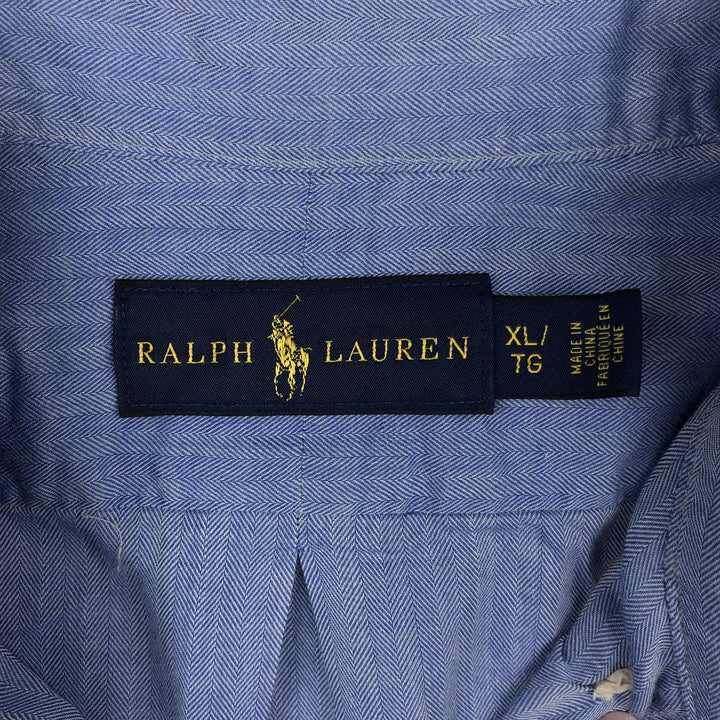Ralph Lauren long sleeve button down shirt, men's XL size unclear Blue type light blue Vintage Second Hand