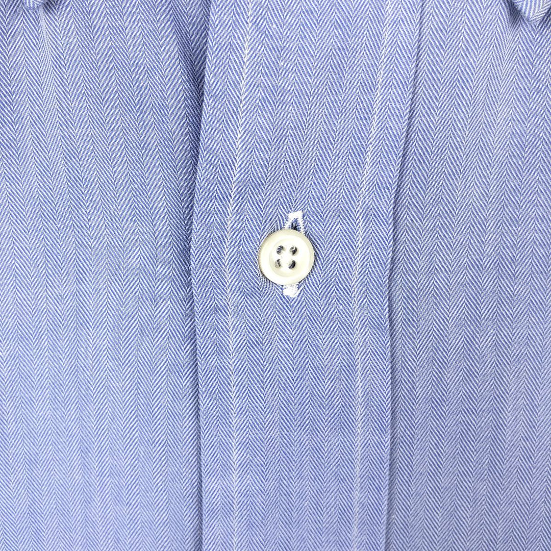 Ralph Lauren YARMOUTH long sleeve button down shirt, men's XL size cotton Blue type light blue Vintage Second Hand