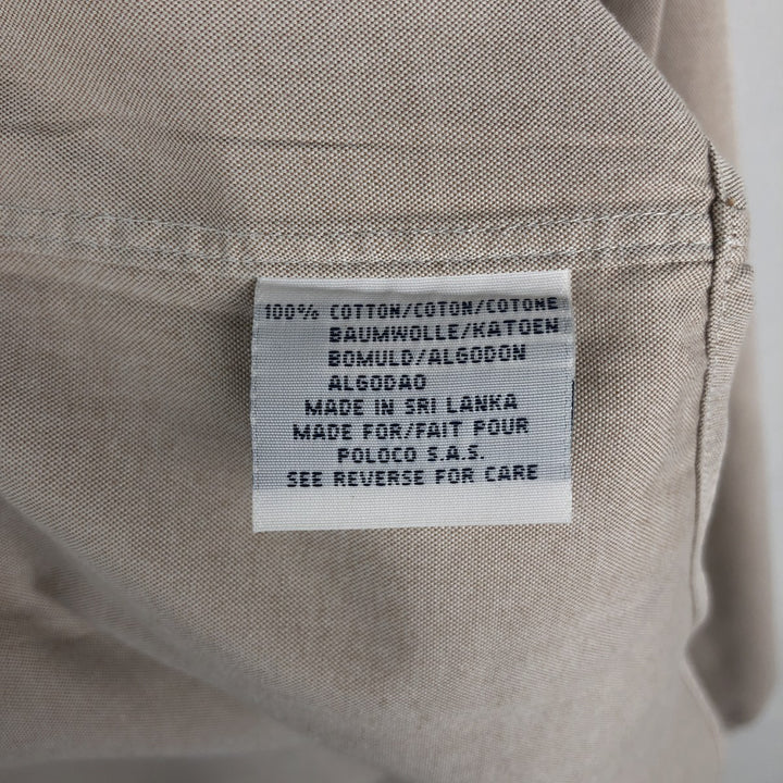 Ralph Lauren POLO by Ralph Lauren YARMOUTH long sleeve button down shirt, men's size L cotton gray type Vintage Second Hand