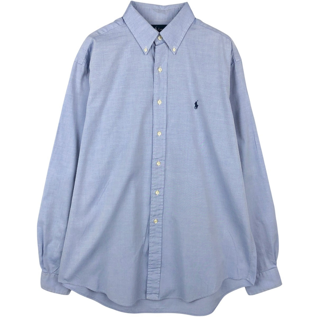 Ralph Lauren Classic Fit Long Sleeve Button Down Shirt, Men's Size L cotton Blue type light blue Vintage Second Hand