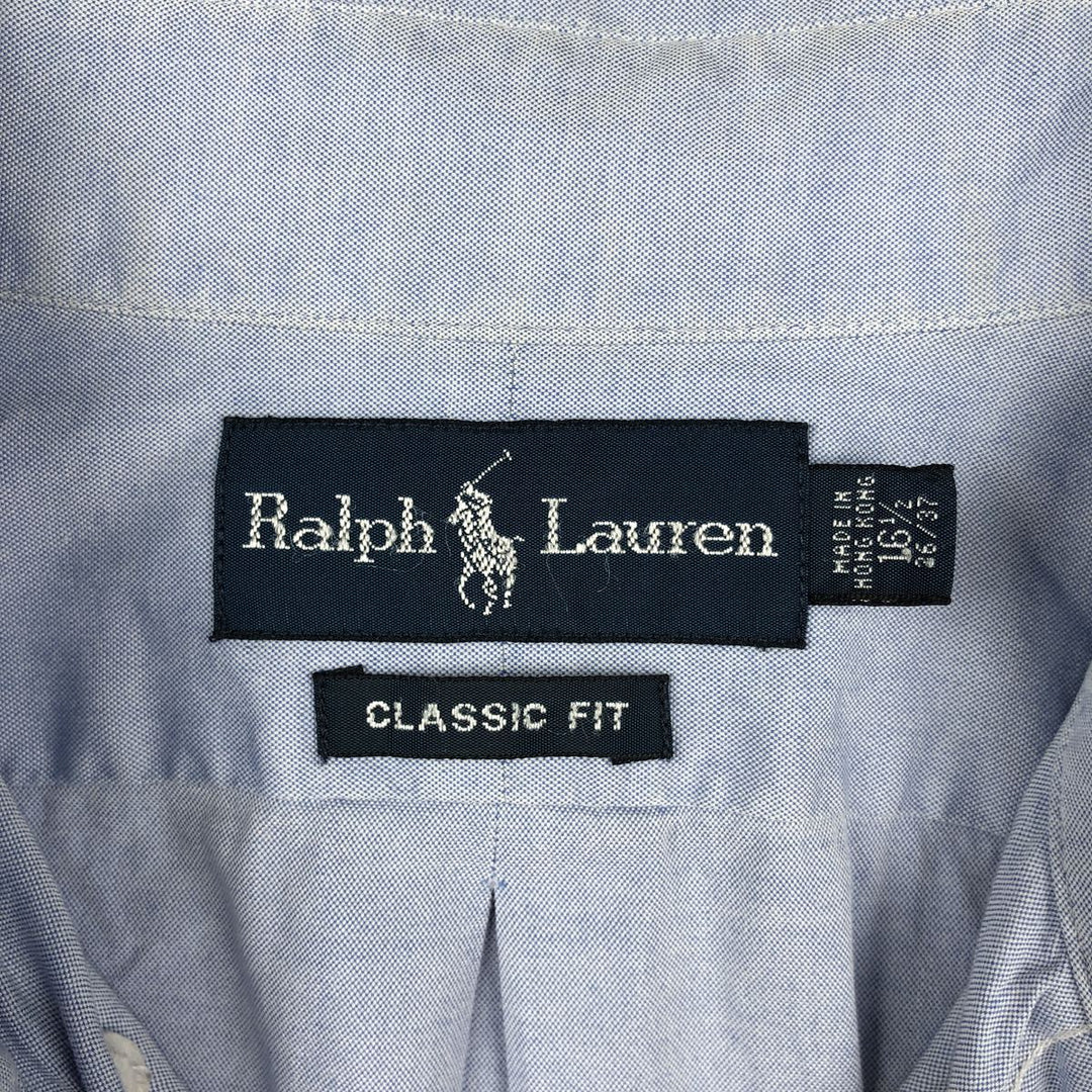 Ralph Lauren Classic Fit Long Sleeve Button Down Shirt, Men's Size L cotton Blue type light blue Vintage Second Hand