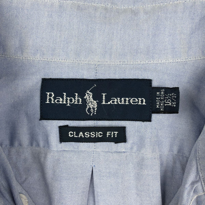 Ralph Lauren Classic Fit Long Sleeve Button Down Shirt, Men's Size L cotton Blue type light blue Vintage Second Hand