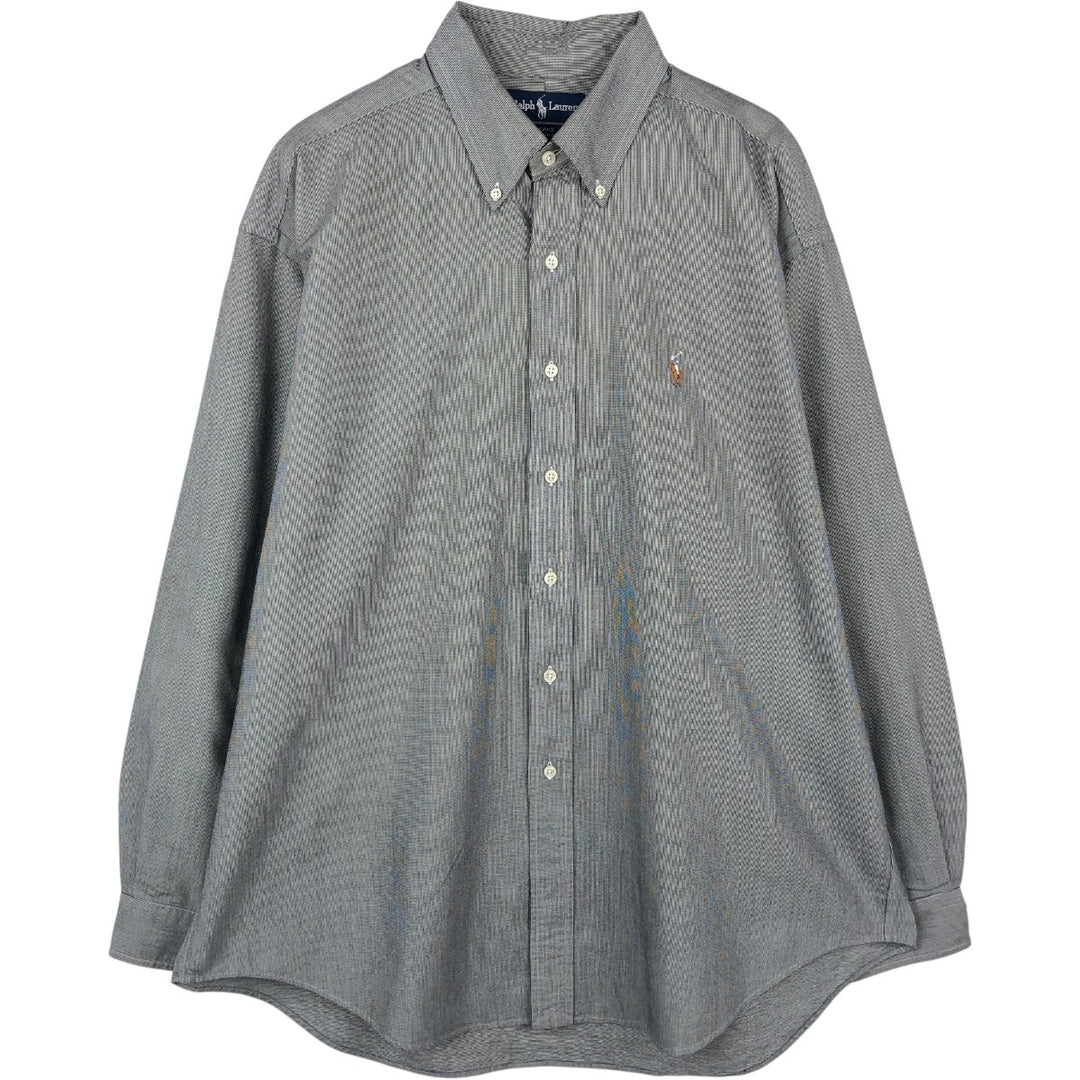 Ralph Lauren BLAKE long sleeve button down shirt, men's XL size cotton black type Vintage Second Hand