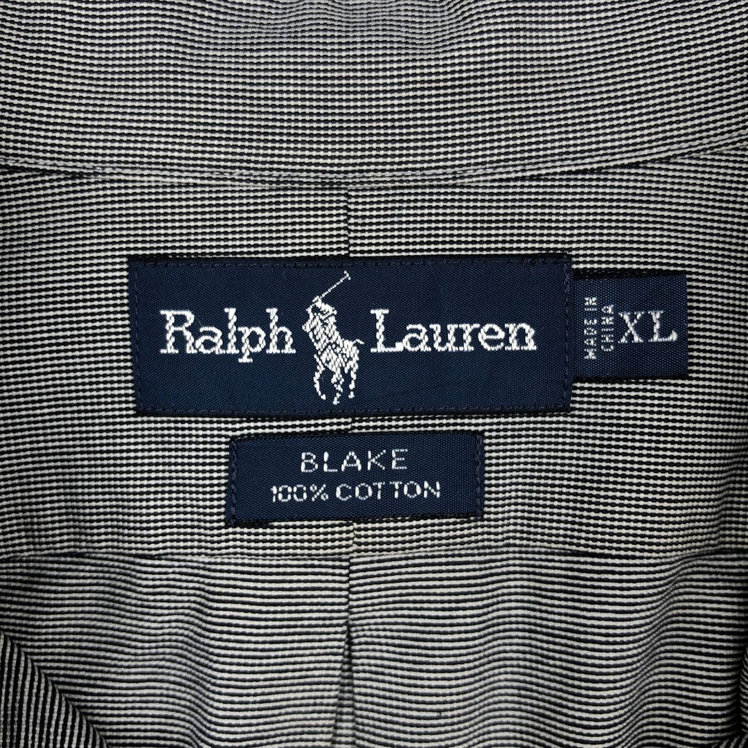 Ralph Lauren BLAKE long sleeve button down shirt, men's XL size cotton black type Vintage Second Hand