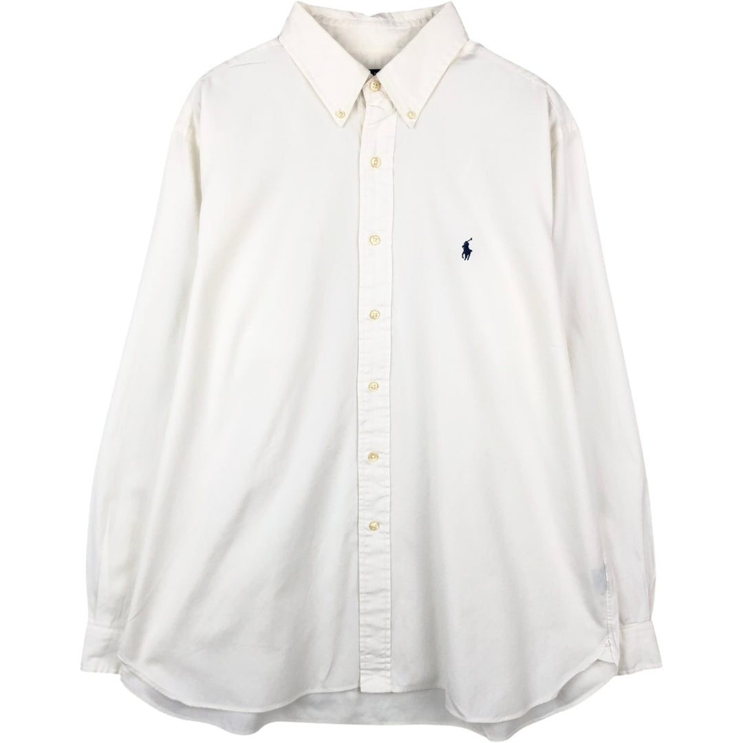 Ralph Lauren POLO RALPH LAUREN CLASSIC FIT long sleeve button down shirt men's XL equivalent cotton white type Vintage Second Hand