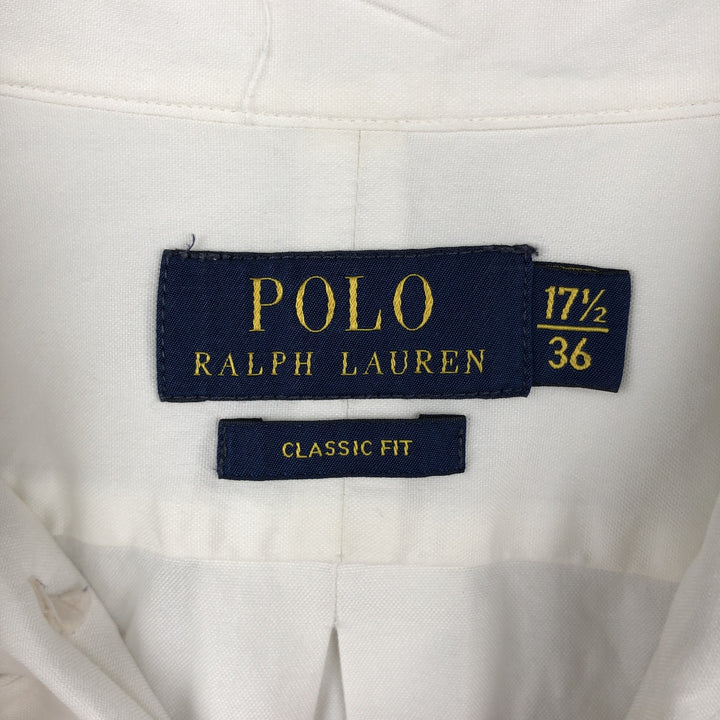 Ralph Lauren POLO RALPH LAUREN CLASSIC FIT long sleeve button down shirt men's XL equivalent cotton white type Vintage Second Hand