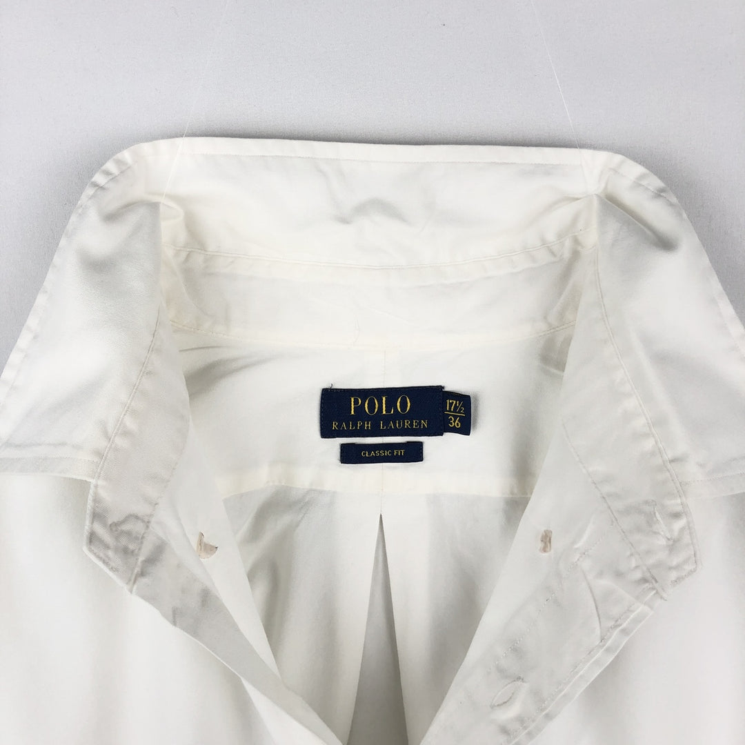 Ralph Lauren POLO RALPH LAUREN CLASSIC FIT long sleeve button down shirt men's XL equivalent cotton white type Vintage Second Hand