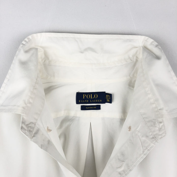 Ralph Lauren POLO RALPH LAUREN CLASSIC FIT long sleeve button down shirt men's XL equivalent cotton white type Vintage Second Hand