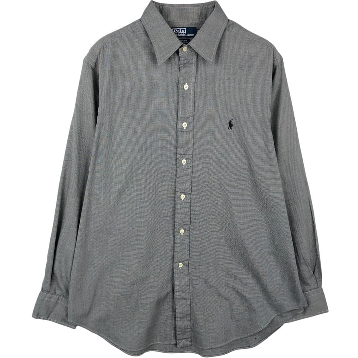 Ralph Lauren POLO by Ralph Lauren ANDREW long sleeve cotton shirt, men's size L cotton gray type Vintage Second Hand