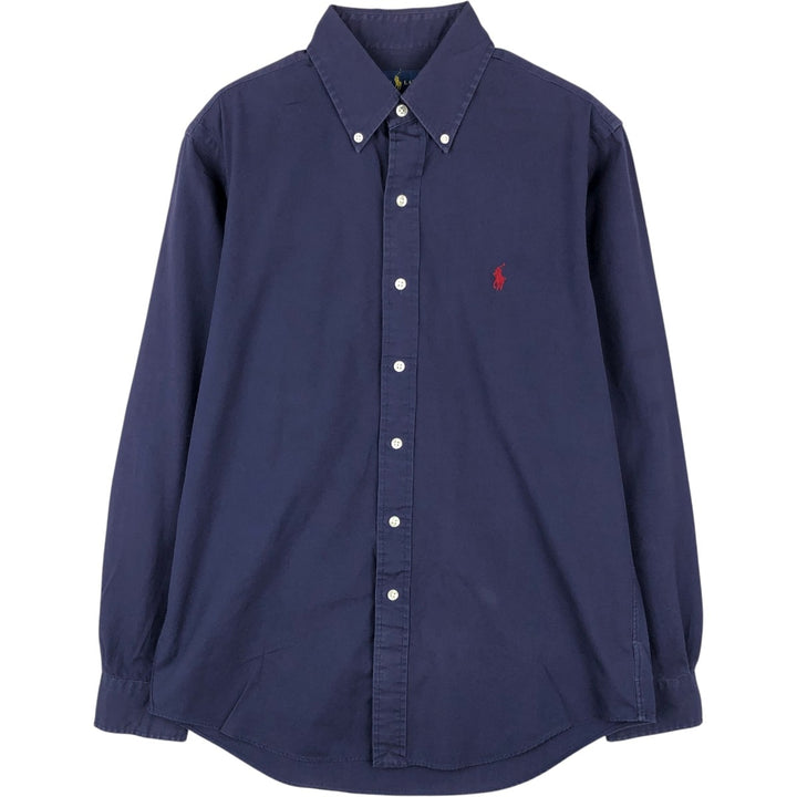 Ralph Lauren CLASSIC FIT Long-Sleeve Button-Down Shirt, Men's Size S (approx.) cotton navy blue type Vintage Second Hand