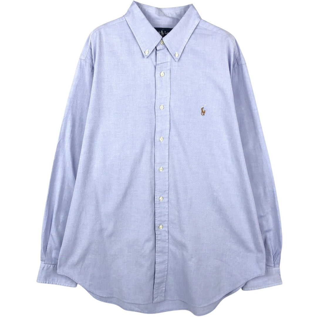 Ralph Lauren Classic Fit Long Sleeve Button Down Shirt Men's XL cotton Blue type light blue Vintage Second Hand