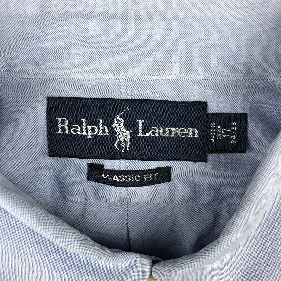 Ralph Lauren Classic Fit Long Sleeve Button Down Shirt Men's XL cotton Blue type light blue Vintage Second Hand
