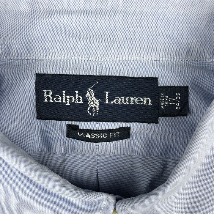 Ralph Lauren Classic Fit Long Sleeve Button Down Shirt Men's XL cotton Blue type light blue Vintage Second Hand