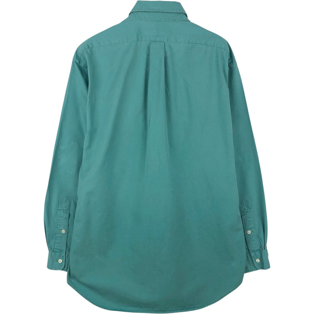 Ralph Lauren BLAKE long sleeve button down shirt, men's size M cotton green type Vintage Second Hand