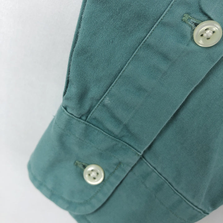 Ralph Lauren BLAKE long sleeve button down shirt, men's size M cotton green type Vintage Second Hand