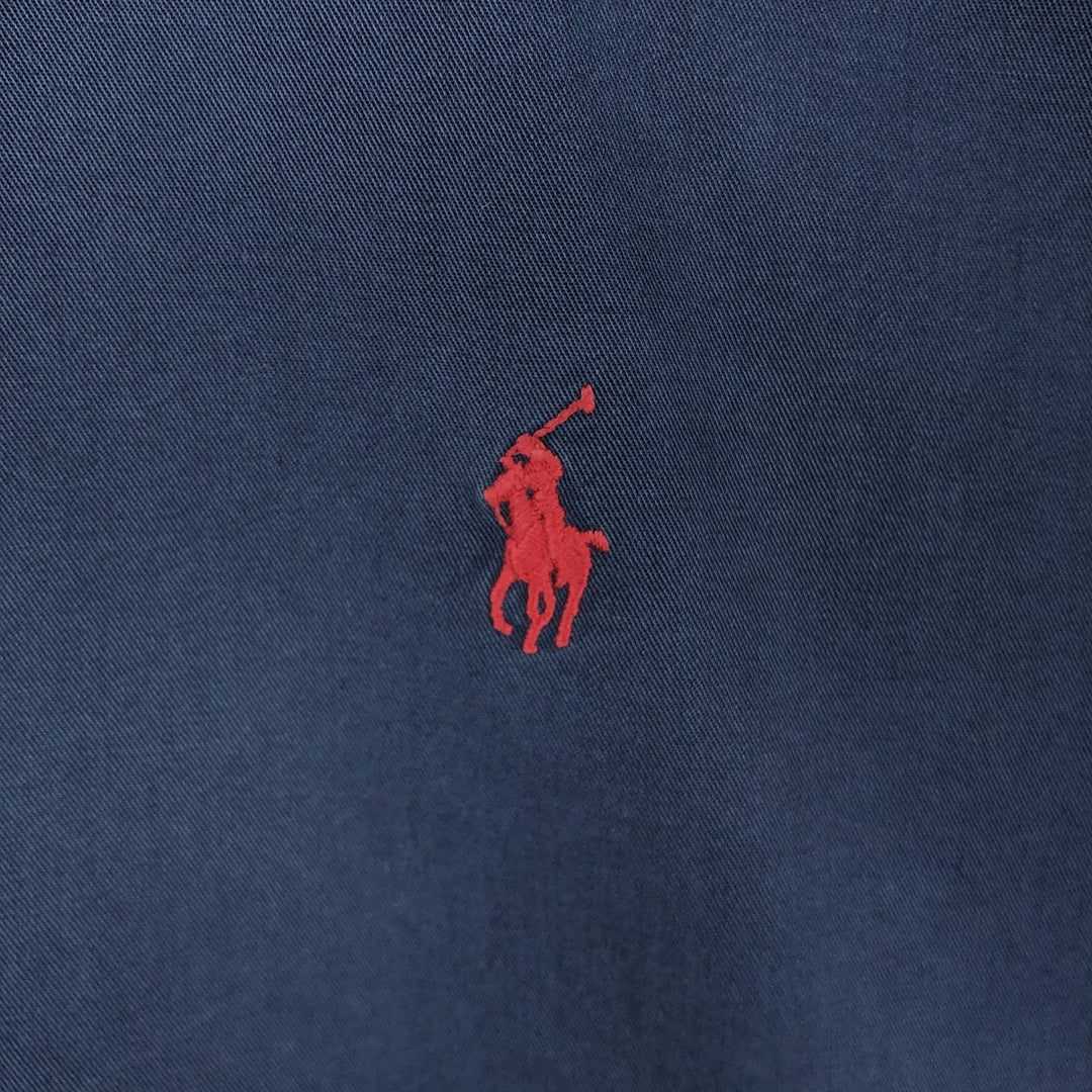 Ralph Lauren POLO by Ralph Lauren BLAKE long-sleeved button-down shirt, men's size L cotton navy blue type Vintage Second Hand