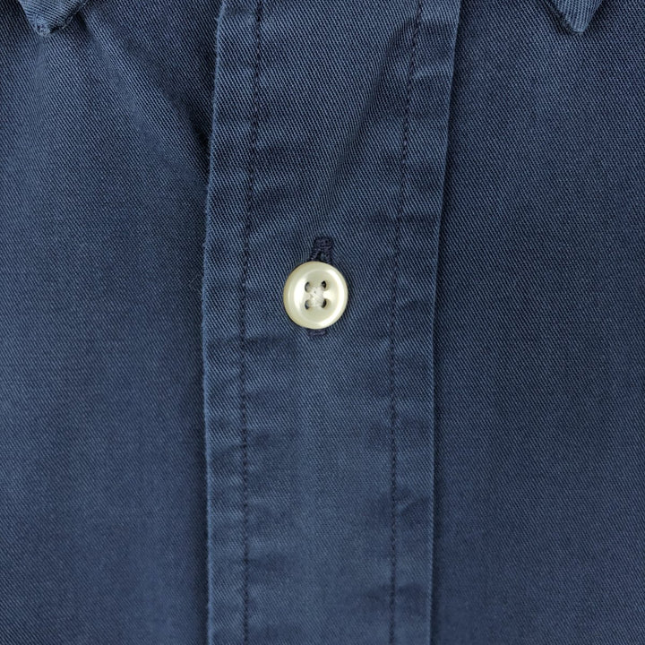 Ralph Lauren POLO by Ralph Lauren BLAKE long-sleeved button-down shirt, men's size L cotton navy blue type Vintage Second Hand