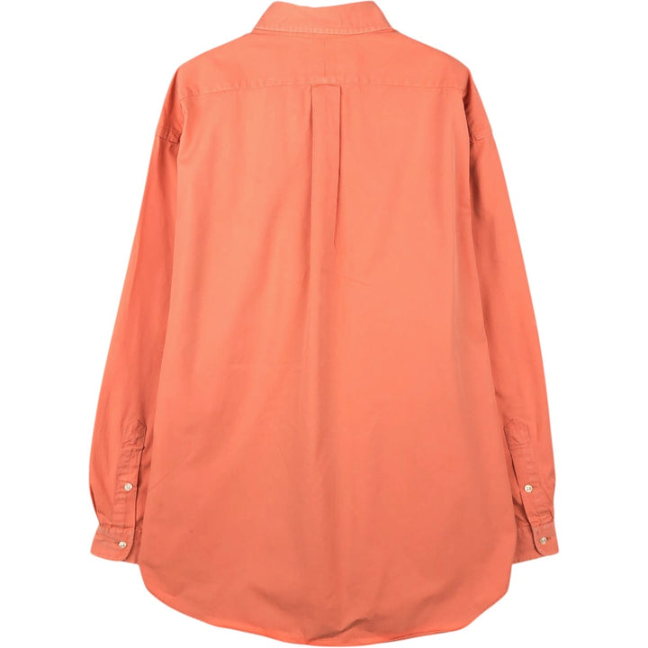 Ralph Lauren BLAKE long sleeve button down shirt, men's size L cotton orange type Vintage Second Hand