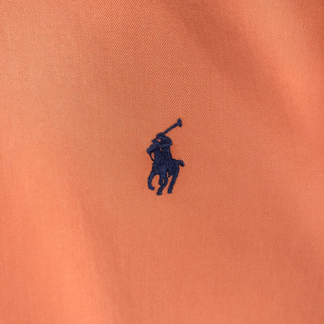 Ralph Lauren BLAKE long sleeve button down shirt, men's size L cotton orange type Vintage Second Hand