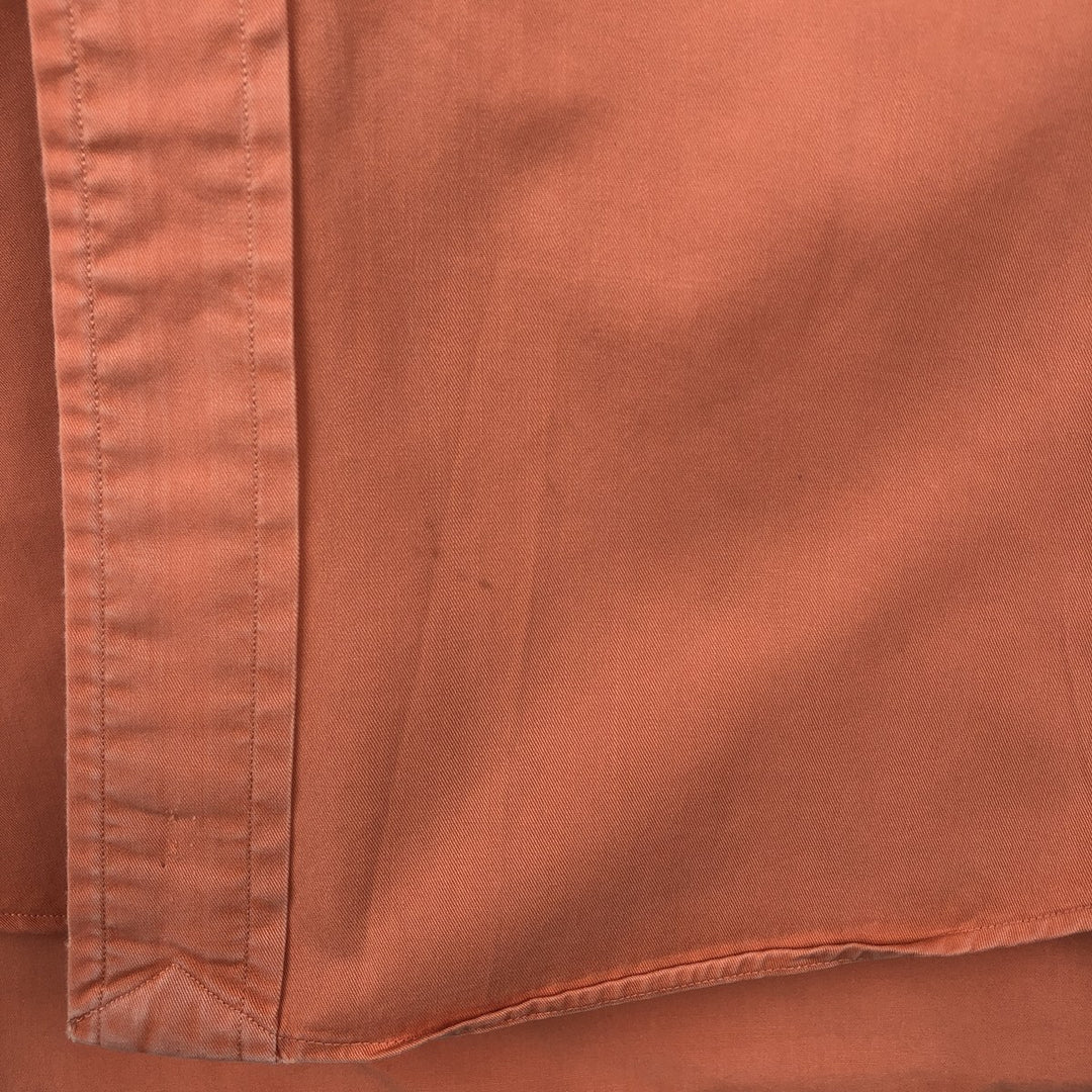 Ralph Lauren BLAKE long sleeve button down shirt, men's size L cotton orange type Vintage Second Hand
