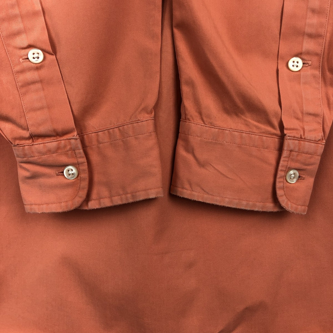 Ralph Lauren BLAKE long sleeve button down shirt, men's size L cotton orange type Vintage Second Hand