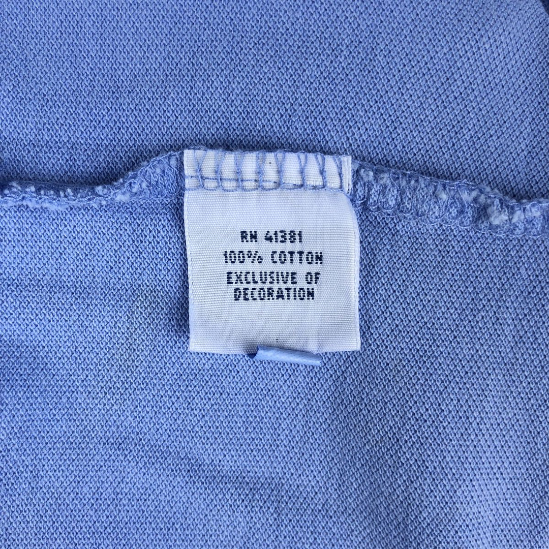 Ralph Lauren pique knit long-sleeved button-down shirt, men's size XL (approx.) cotton Blue type light blue Vintage Second Hand