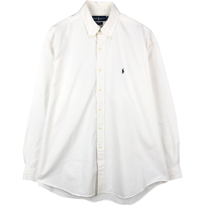 Ralph Lauren BLAKE long sleeve button down shirt, men's XL size cotton white type Vintage Second Hand