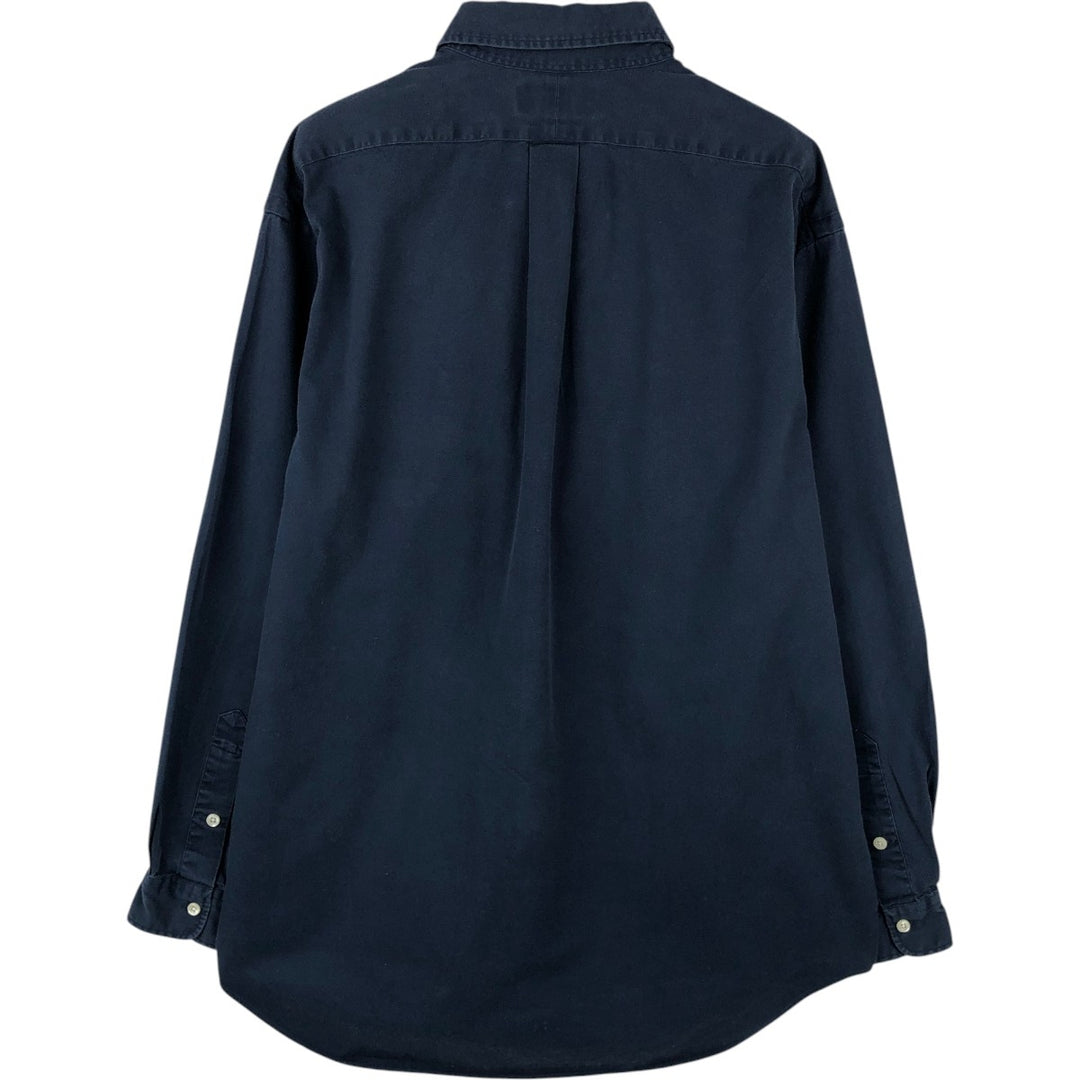 Ralph Lauren BLAIRE long sleeve button down shirt, men's size L cotton navy blue type Vintage Second Hand