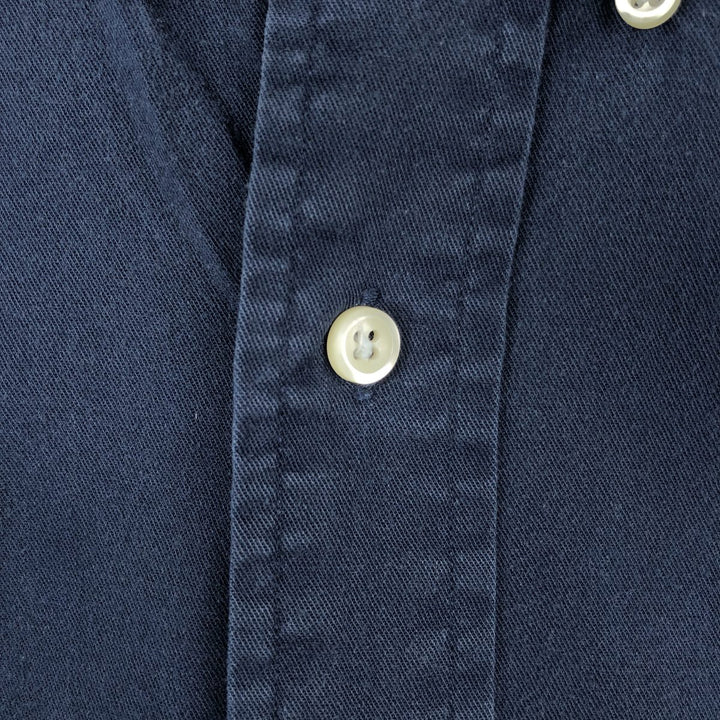 Ralph Lauren BLAIRE long sleeve button down shirt, men's size L cotton navy blue type Vintage Second Hand
