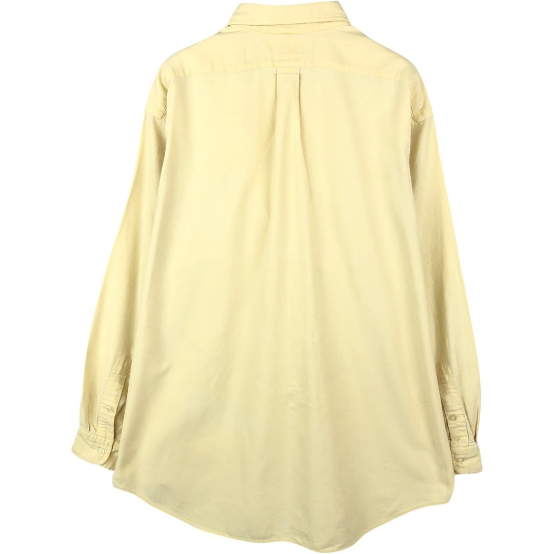 Ralph Lauren BLAKE long sleeve button down shirt, men's XL size cotton yellow type Vintage Second Hand