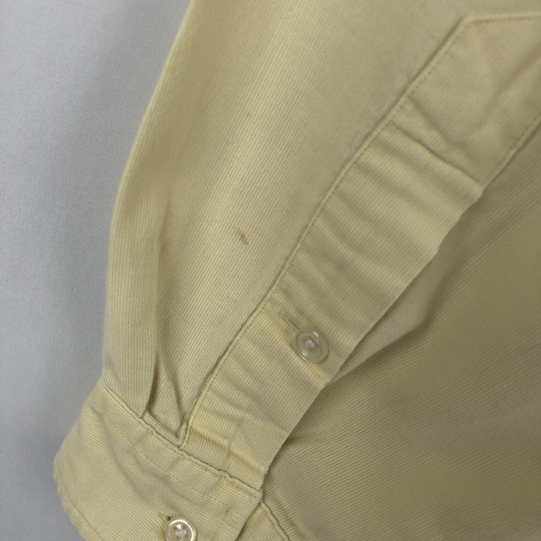 Ralph Lauren BLAKE long sleeve button down shirt, men's XL size cotton yellow type Vintage Second Hand