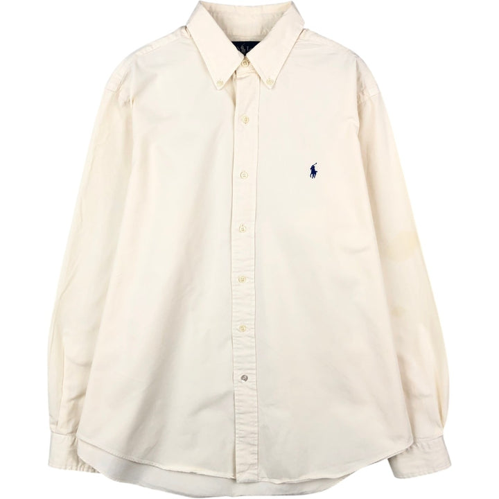Ralph Lauren Classic Fit Long Sleeve Button Down Shirt, Men's Size L cotton Beige type Vintage Second Hand