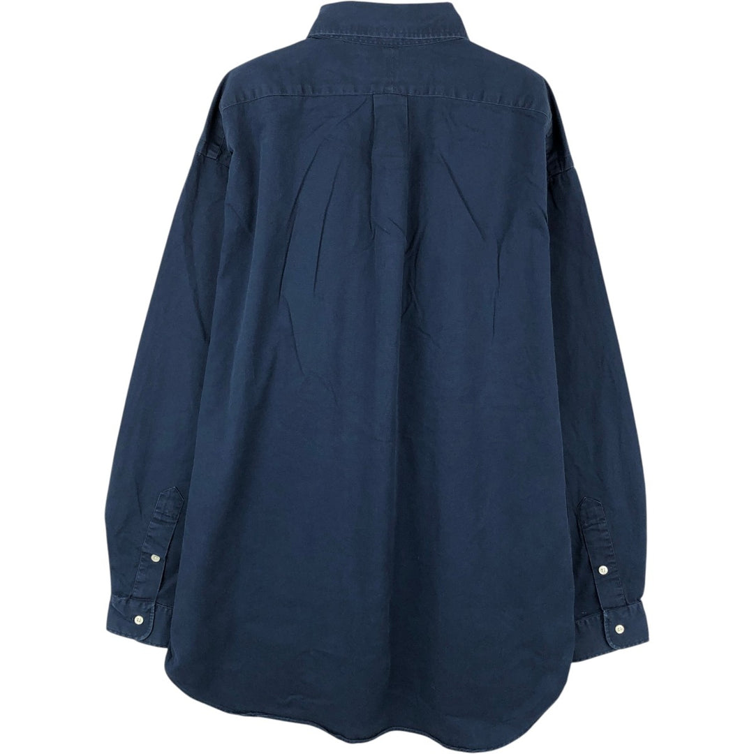 Ralph Lauren BLAKE long sleeve button down shirt, men's size L cotton navy blue type Vintage Second Hand