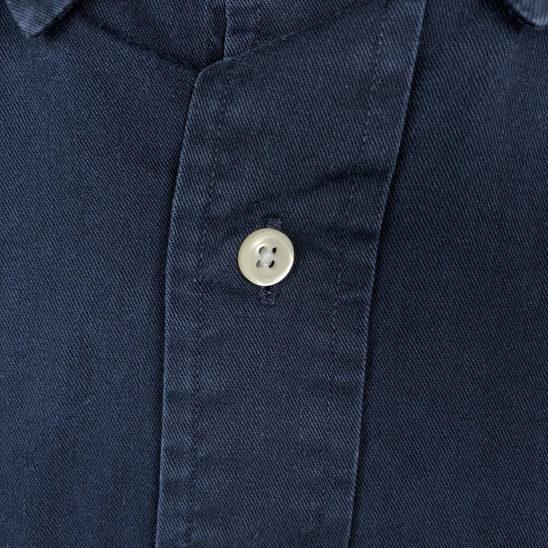 Ralph Lauren BLAKE long sleeve button down shirt, men's size L cotton navy blue type Vintage Second Hand
