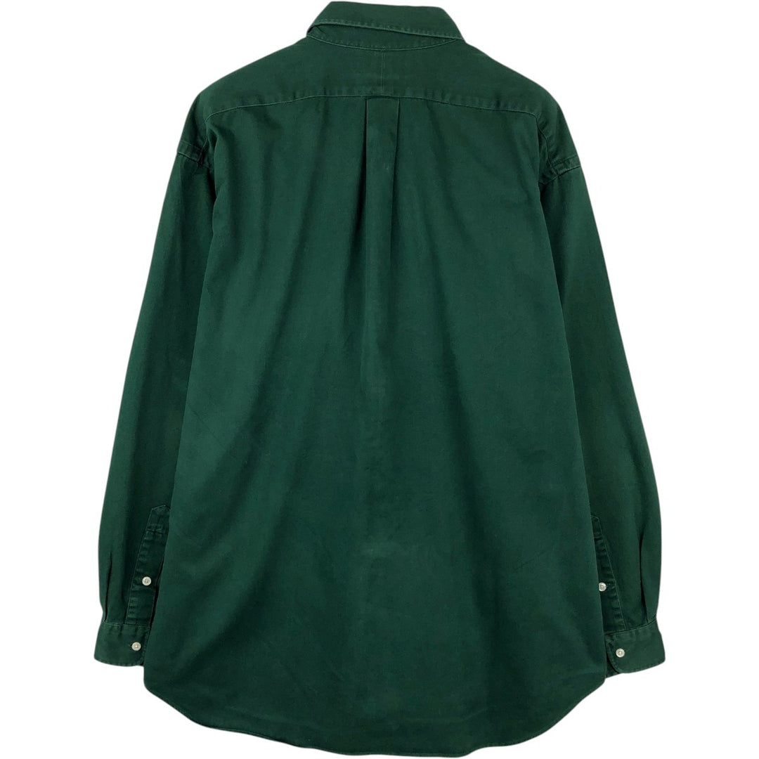 Ralph Lauren BLAKE long sleeve button down shirt, men's XL size cotton green type Vintage Second Hand