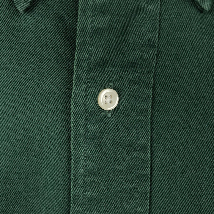 Ralph Lauren BLAKE long sleeve button down shirt, men's XL size cotton green type Vintage Second Hand