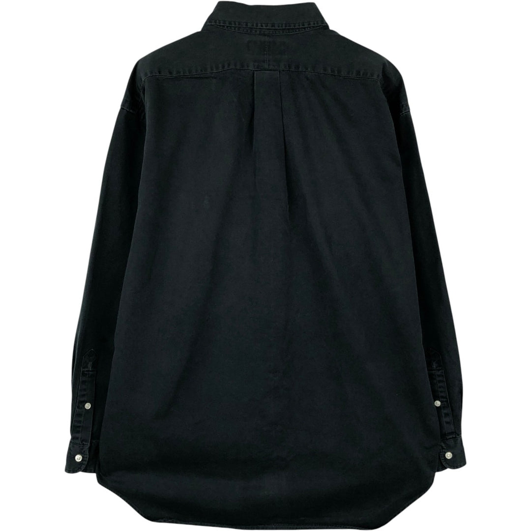 Ralph Lauren POLO by Ralph Lauren BLAKE long-sleeved button-down shirt, men's size L cotton black type Vintage Second Hand