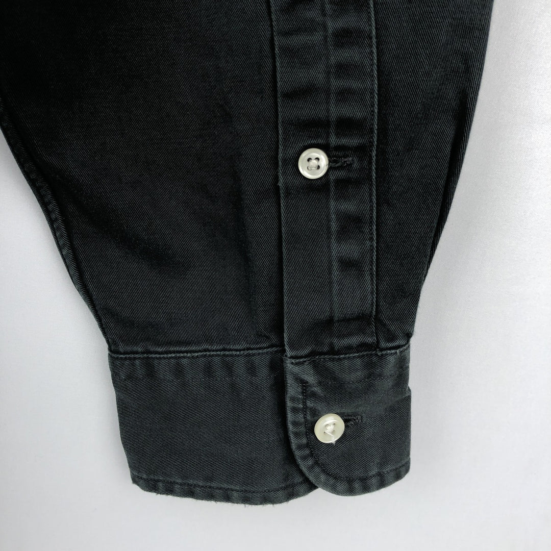 Ralph Lauren POLO by Ralph Lauren BLAKE long-sleeved button-down shirt, men's size L cotton black type Vintage Second Hand