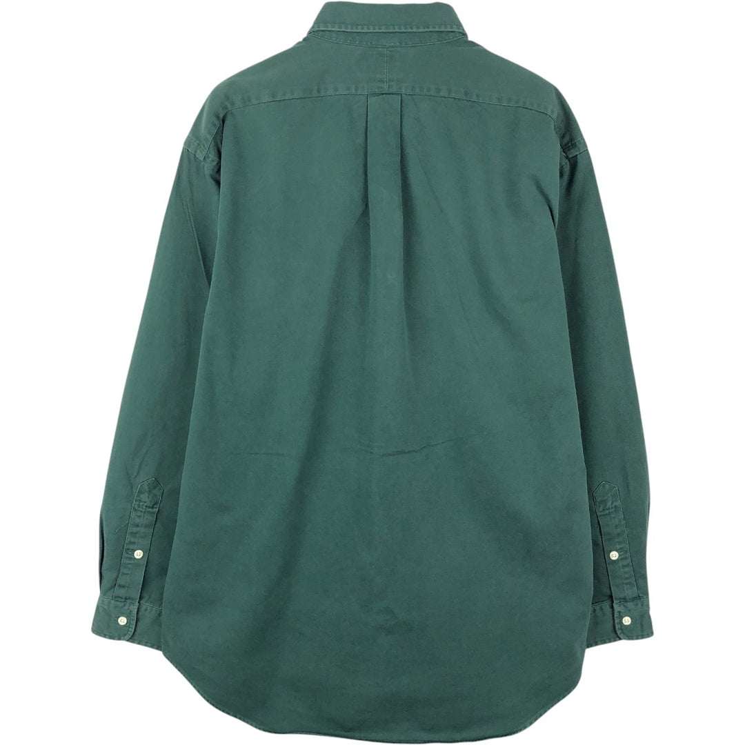 Ralph Lauren BLAKE long sleeve button down shirt, men's size L cotton green type Vintage Second Hand