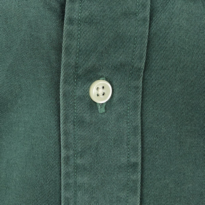 Ralph Lauren BLAKE long sleeve button down shirt, men's size L cotton green type Vintage Second Hand