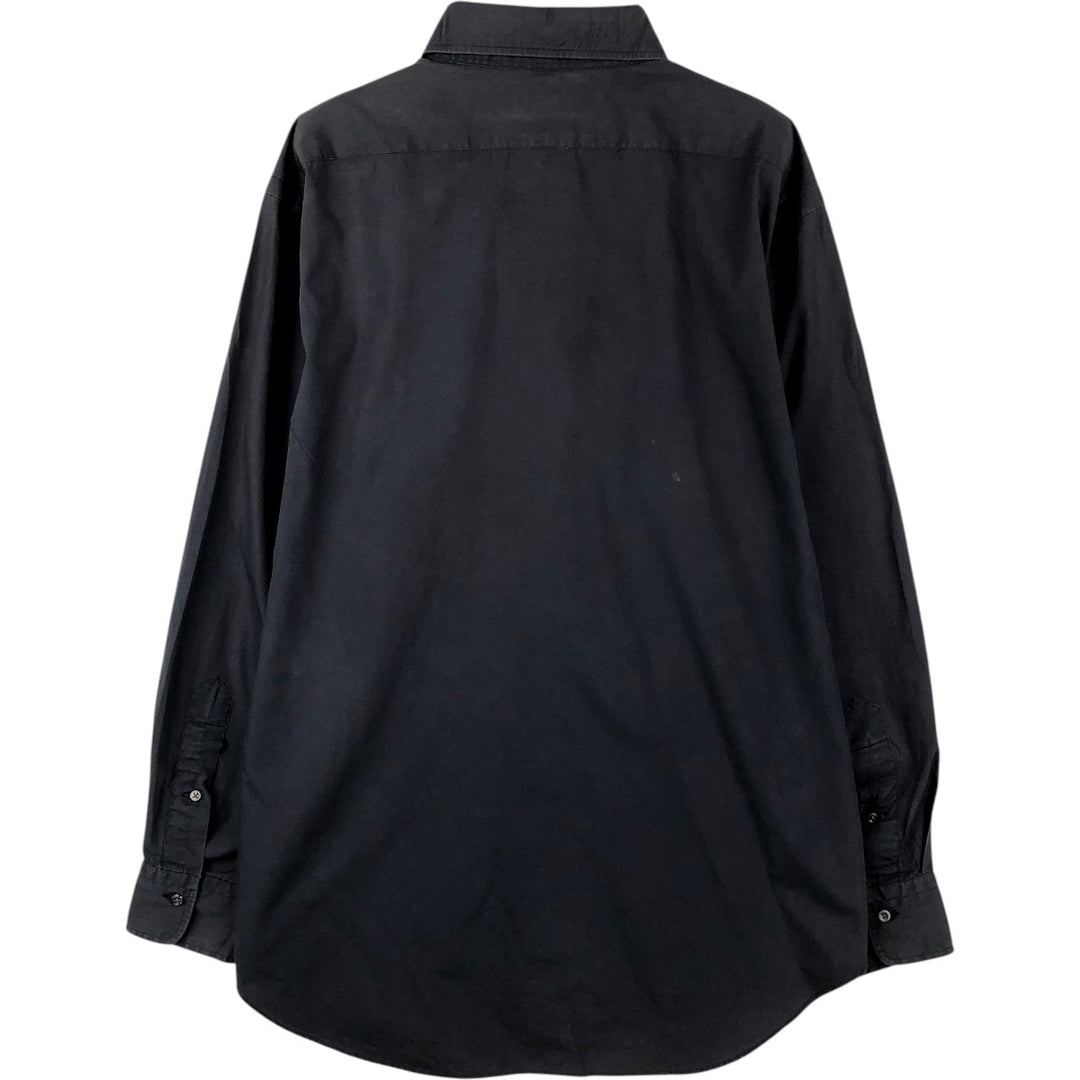 Ralph Lauren POLO by Ralph Lauren ANDREW long-sleeved cotton shirt, men's size M cotton black type Vintage Second Hand