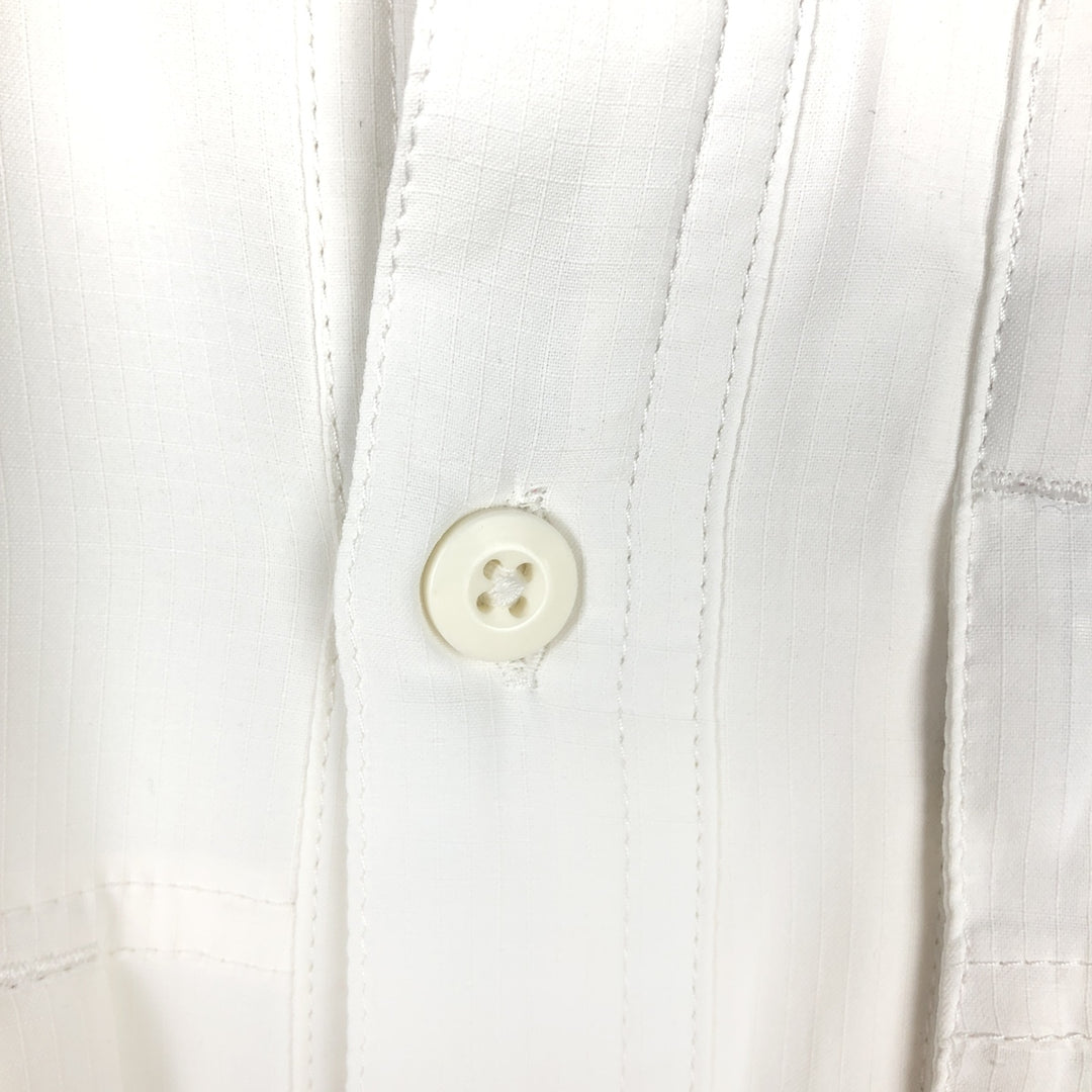 Patagonia Ripstop Long-Sleeve Fishing Shirt with Hidden Button-Down, Men's Size S (approx.) unclear white type Vintage Second Hand