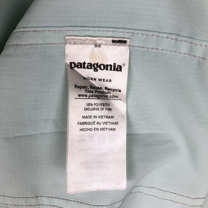 Patagonia 54259FA18 Ripstop Hidden Button-Down Long-Sleeve Fishing Shirt, Men's Size L (approx.) polyester Mint green Vintage Second Hand