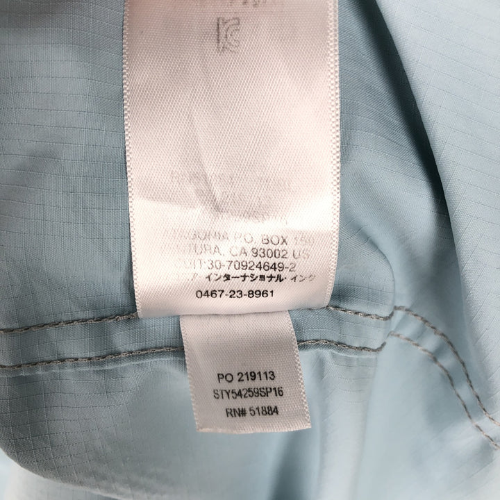 Patagonia 54259FA16 Ripstop Hidden Button-Down Long-Sleeve Fishing Shirt (Men's Size M) polyester Blue type light blue Vintage Second Hand