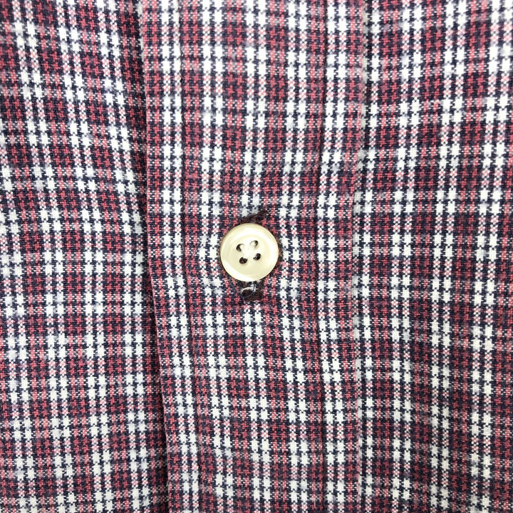 Ralph Lauren POLO by Ralph Lauren BLAIRE Long-Sleeve Button-Down Check Shirt, Men's Size M (approx.) cotton red type Vintage Second Hand