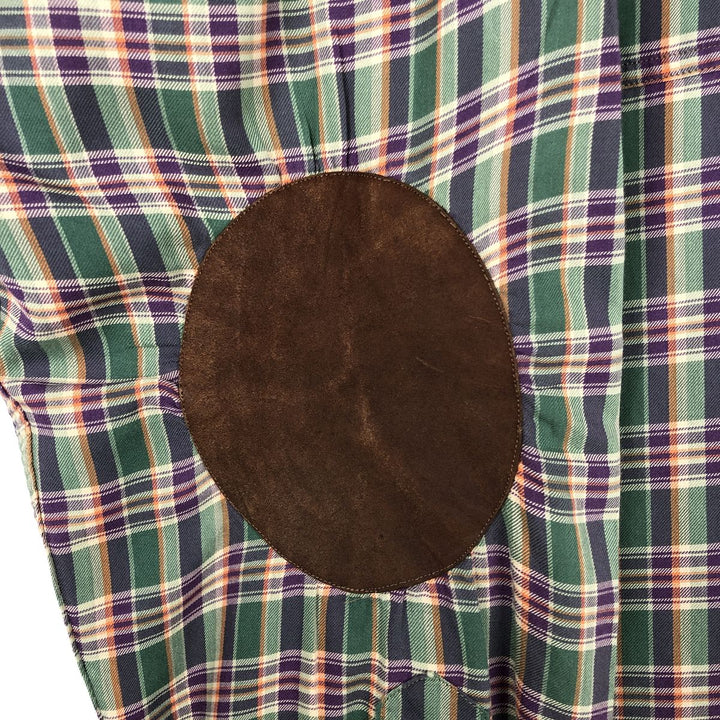 Ralph Lauren POLO by Ralph Lauren long sleeve cotton check shirt, men's XL size cotton green type Vintage Second Hand