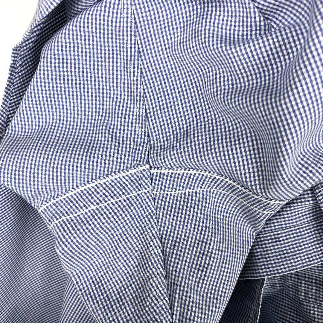 Ralph Lauren BLAKE Gingham Check Long Sleeve Button-Down Check Shirt, Men's Size L cotton blue type Vintage Second Hand